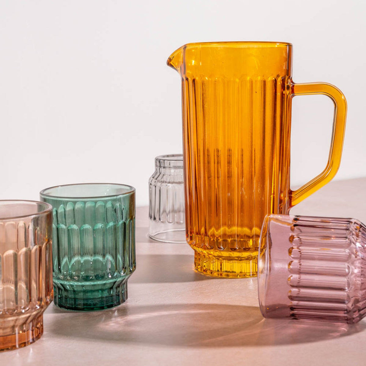 Glas 30cl groene tint - Set van 4