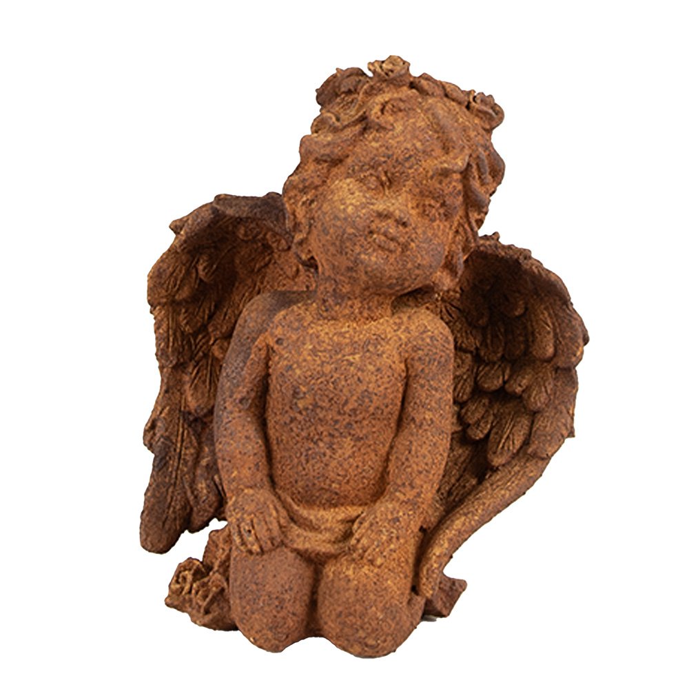 Decoratie Beeld Engel 11 cm Bruin Polyresin Religious sculpture
