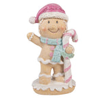 Kerstdecoratie Beeld Gingerbread man 9x6x16 cm Bruin Kunststof