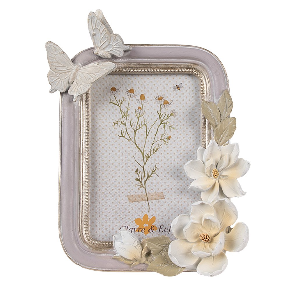 Fotolijst 10x15 cm Paars Polyresin Vlinders Fotokader