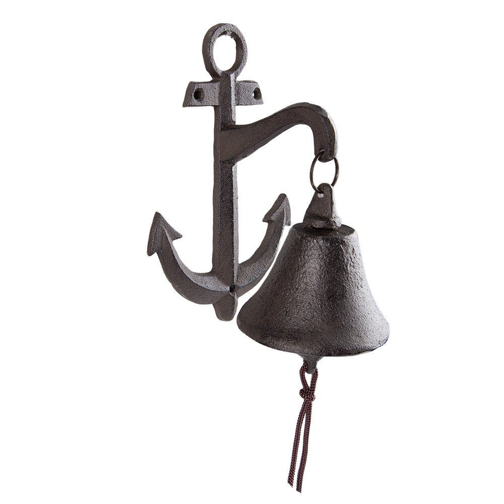 Ouderwetse Deurbel Anker 13x14x22 cm Bruin IJzer Tuinbel