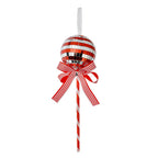 Kersthanger Lolly Ø 9x25 cm Rood Kunststof