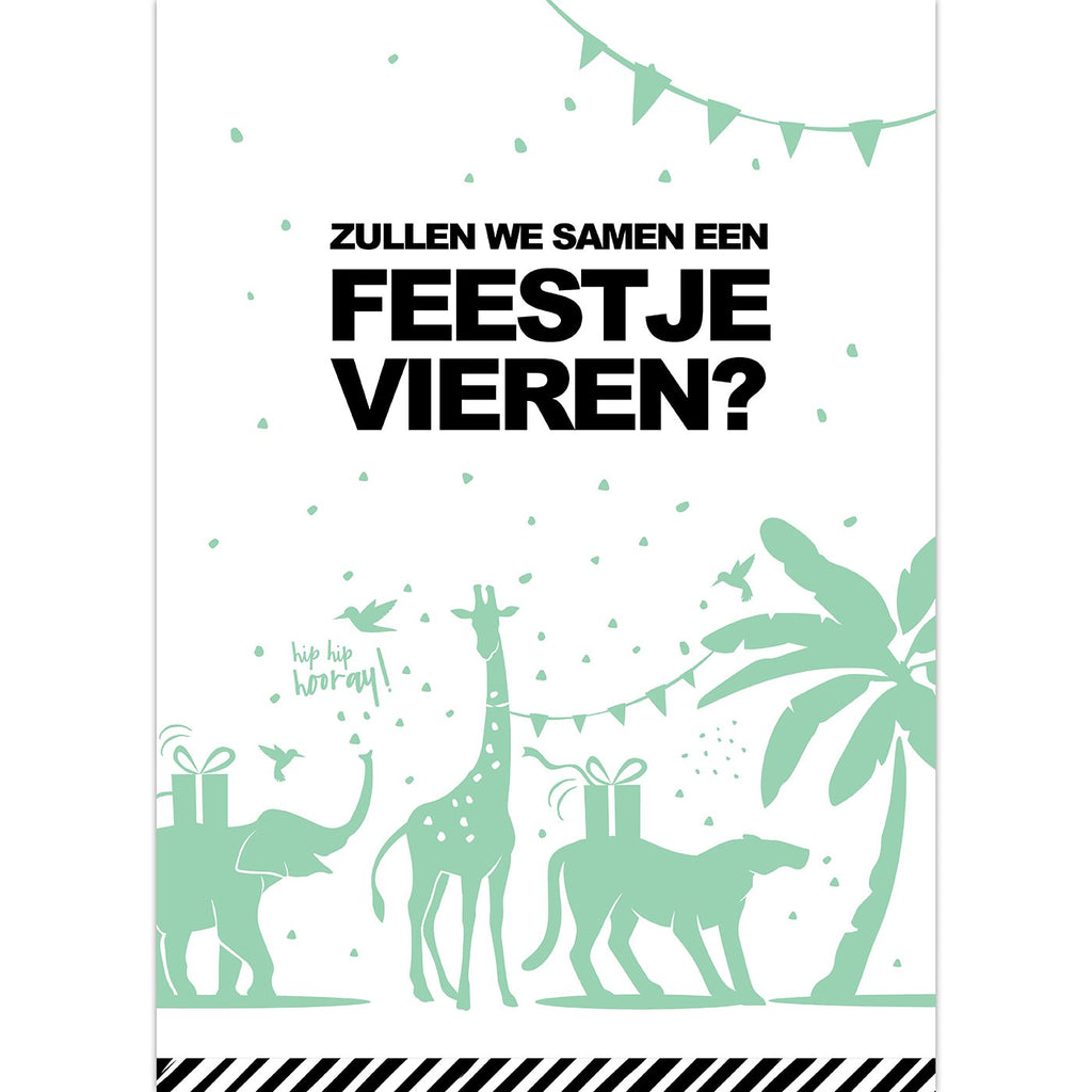 Uitnodigingskaarten Tropical Party - 10 stuks