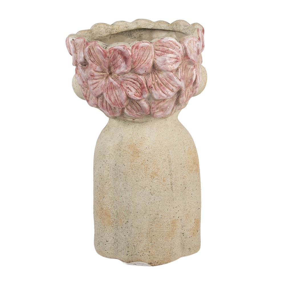 Bloempot 20x19x31 cm Beige Terracotta