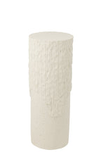 J-Line decoratie Sokkel Rocky Reliëf - polyresin - wit - M