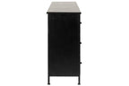 J-Line kast Cade - ijzer - zwart
