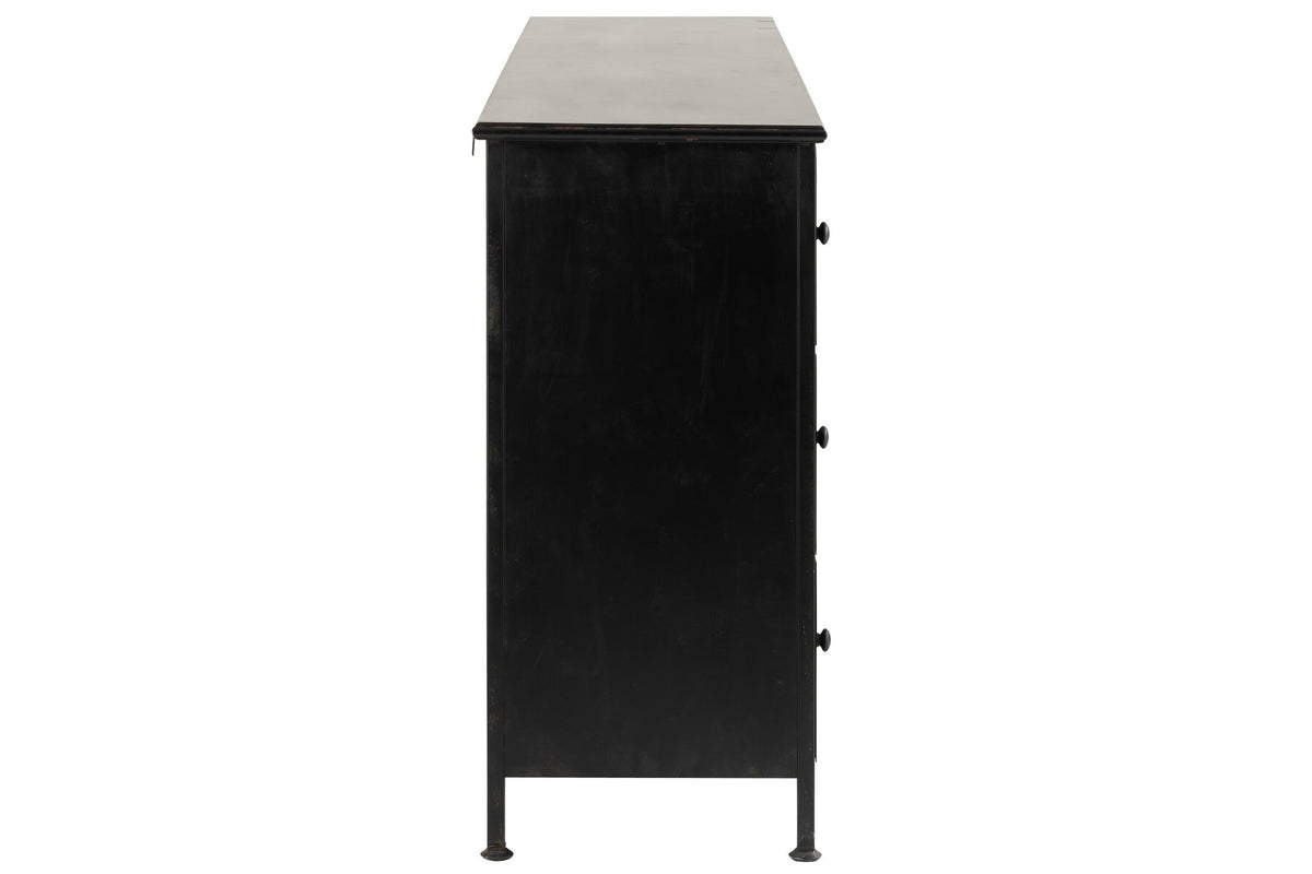 J-Line kast Cade - ijzer - zwart