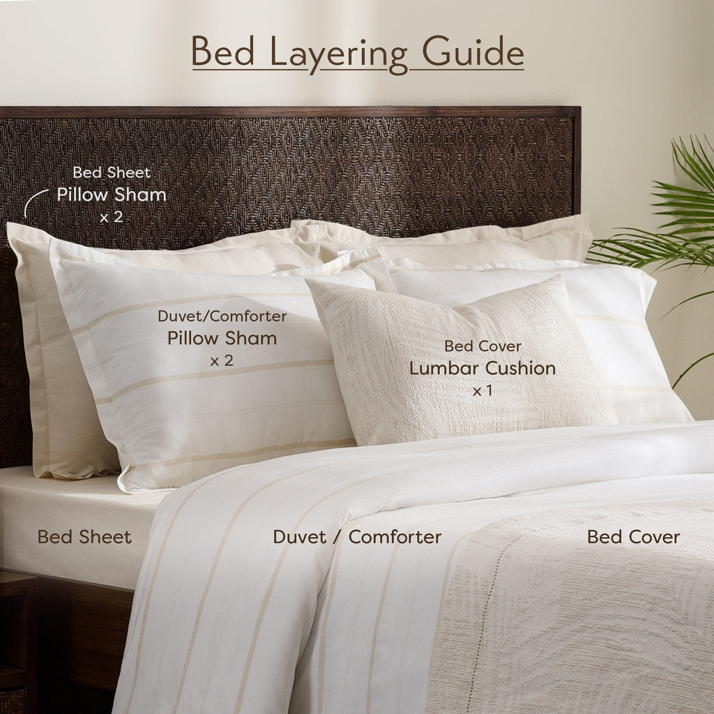 Bedset | Jacquard Palmschaduw | Koning, 8-delige set