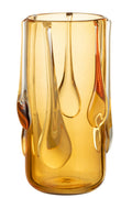 J-Line vaas Drippy - glas - amber - large - 33 cm hoog
