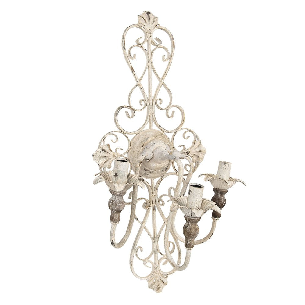 Wandlamp 40x29x70 cm Wit IJzer Muurlamp