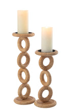 J-Line kaarshouder Ring - hout - naturel - L