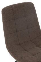J-Line Eetstoel Clark Metaal/Polyester Bruin