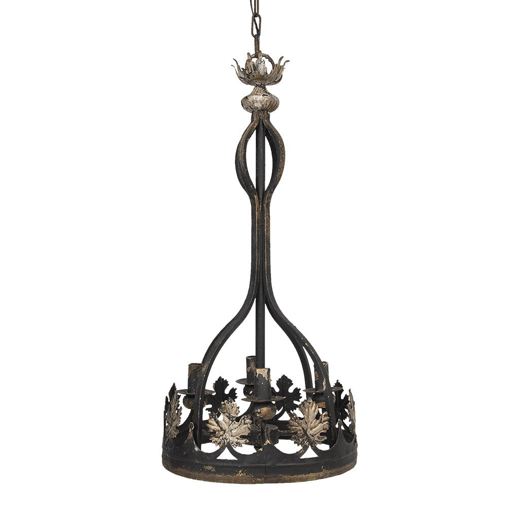 Hanglamp Ø 40x85 cm Bruin IJzer Hanglamp Eettafel
