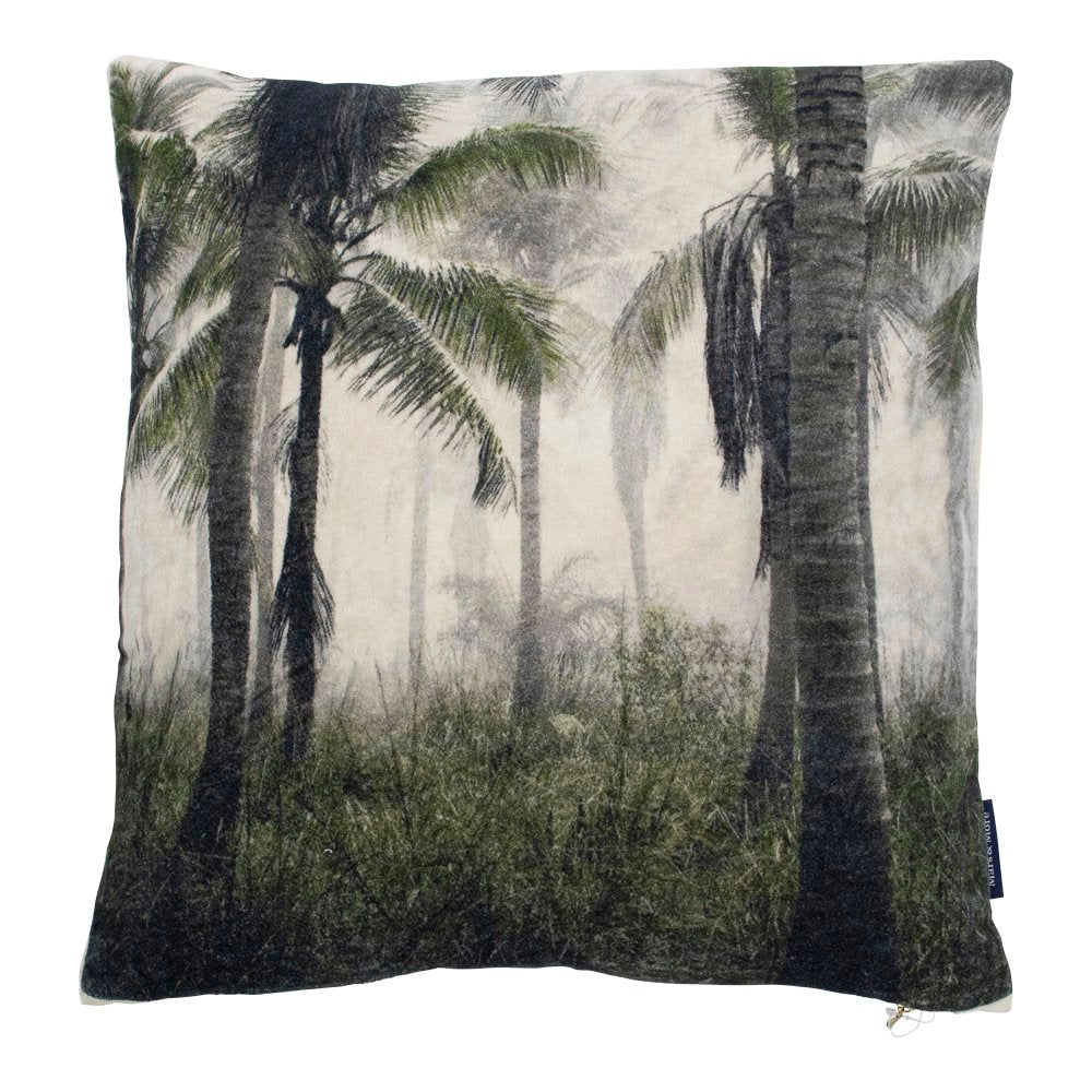 Kussen fluweel palm groen 45x45cm*
