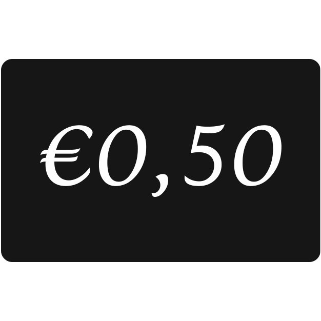Prijskaart - zwart - € 0.50 - 10 stuks
