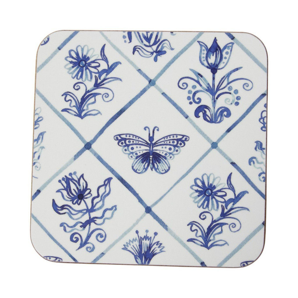 Onderzetter Delfts blauw 10x10cm (set van 6)