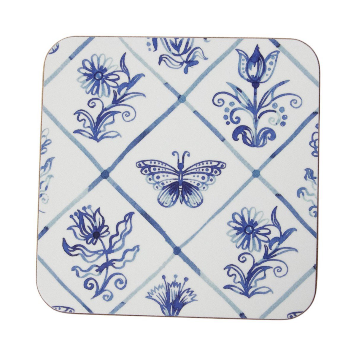 Onderzetter Delfts blauw 10x10cm (set van 6)