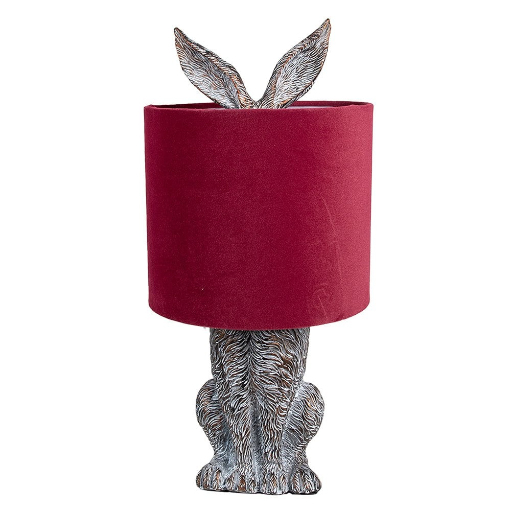 Tafellamp Konijn Ø 20x43 cm Bruin Rood Polyresin Bureaulamp