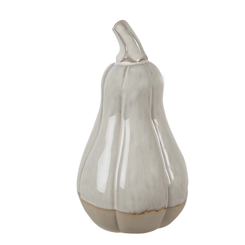 Decoratie Pompoen 15 cm Beige Porselein