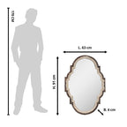Mirror 63x4x91 cm Bruin Beige Hout Wall Mirror