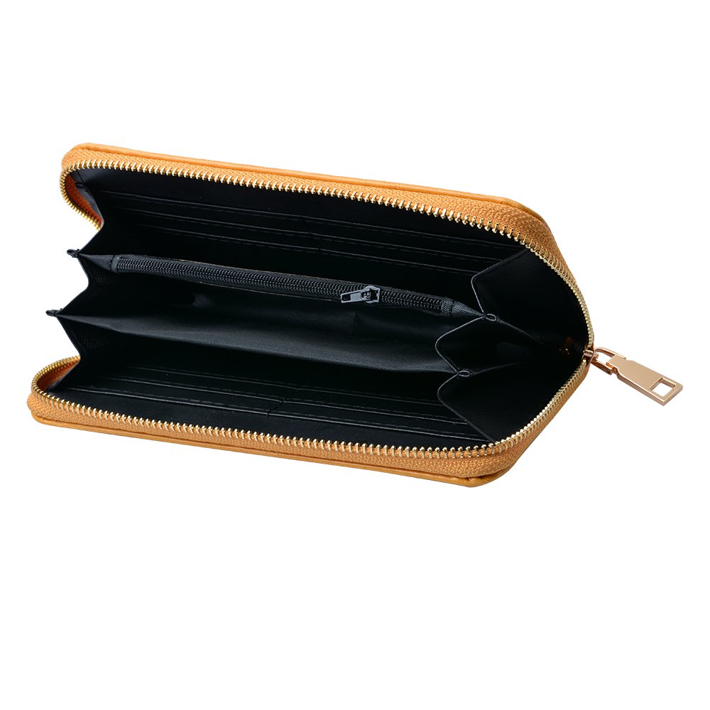 Portemonnee 19x9 cm Geel Polyurethaan