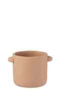 J-Line Bloempot Gustave - cement - licht bruin - Ø 16 cm