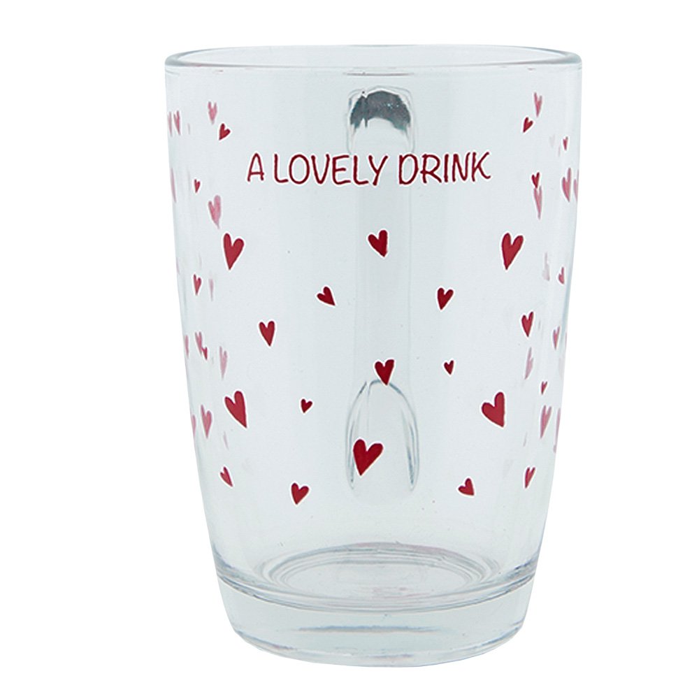 Theeglas 300 ml Glas Harten Theemok