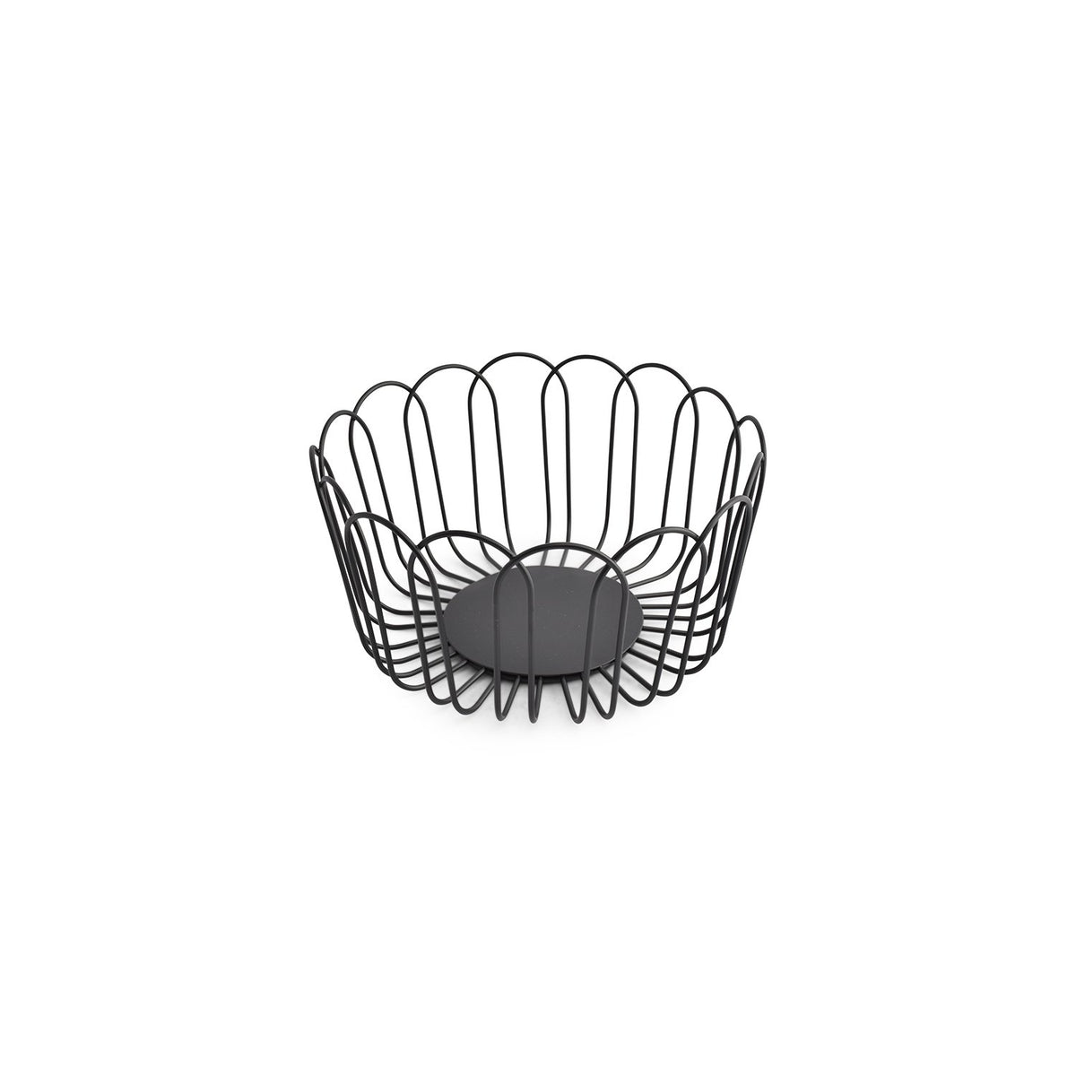 Draadmand 19xh10cm zwarte flores