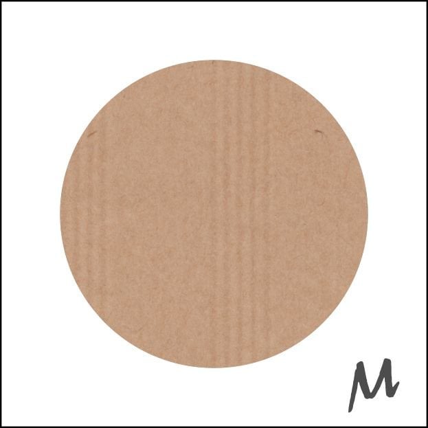 Blanco etiketten - Rond 35mm - kraft