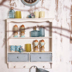 Wandrek 56x13x60 cm Wit Hout Muurrek