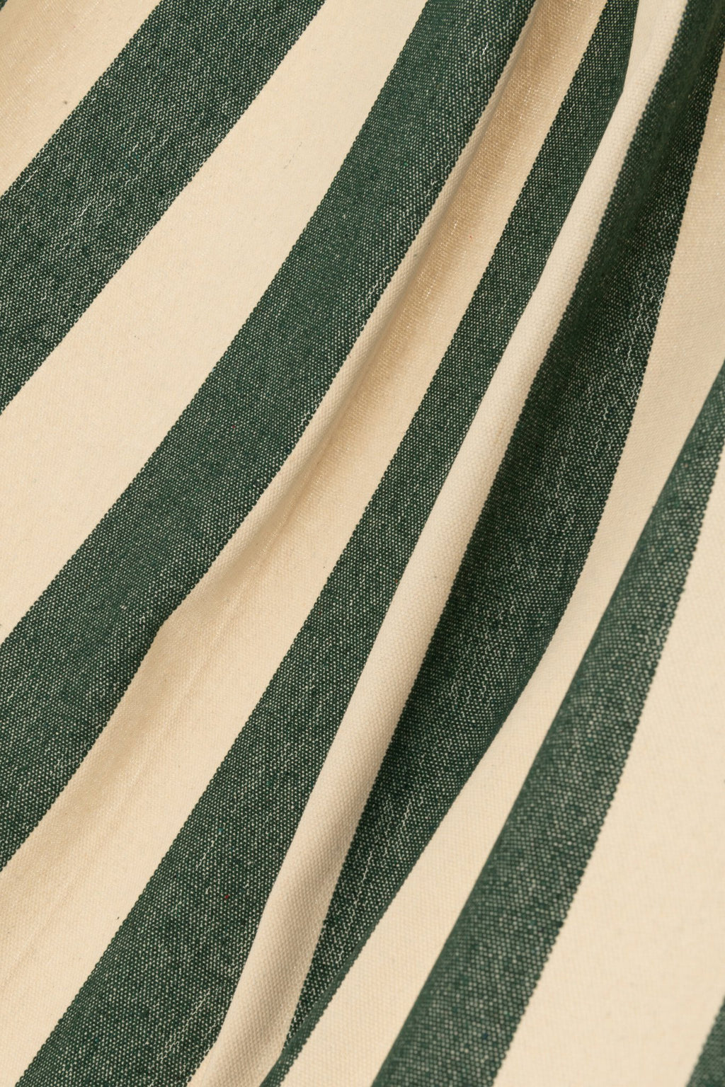 J-Line Hangmat Brede Strepen Katoen/Polyester Donker Groen/Ecru
