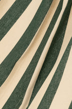 J-Line Hangmat Brede Strepen Katoen/Polyester Donker Groen/Ecru