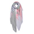Sjaal Dames Print 85x180 cm Grijs Synthetisch Shawl Dames