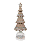 Decoratie Beeld Kerstboom Ø 16x42 cm Bruin Kunststof