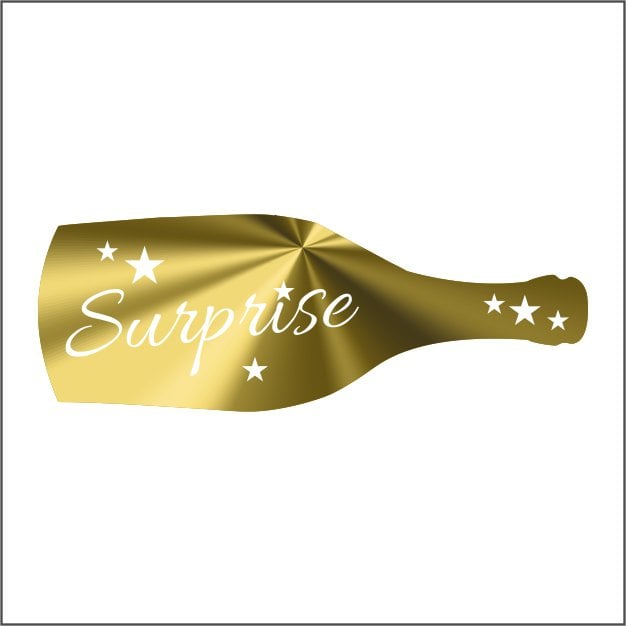 Etiketten – Surprise – goud/wit - 250 stuks