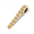 Golden mini hearts - Cadeaustickers op rol - 500 stuks