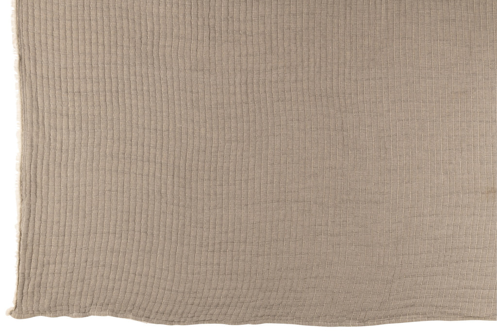 J-Line Plaid Strepen Stiksel Katoen/Polyester Grijs