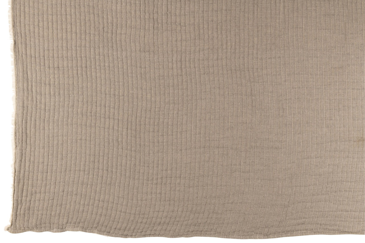 J-Line Plaid Strepen Stiksel Katoen/Polyester Grijs