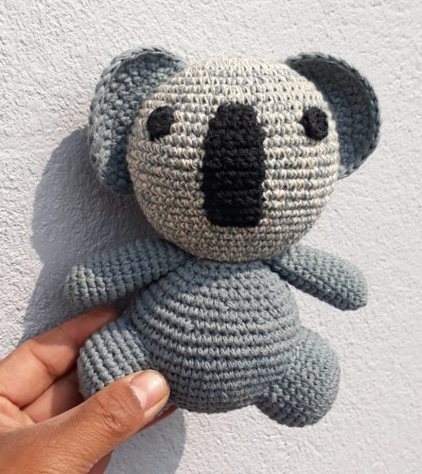 Luna-Leena koala Tommy - biologisch katoen - hand gehaakt in Nepal