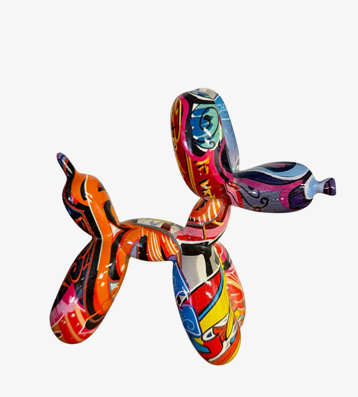 Polyresin ballonhond kleurrijk