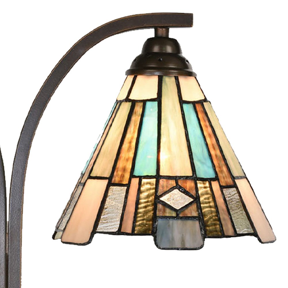 Tiffany Tafellamp 48x19x57 cm Bruin Glas