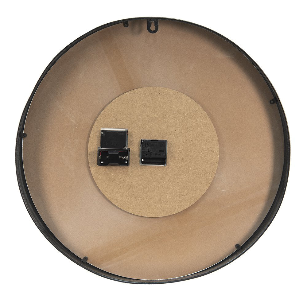 WandKlok Ø 60 cm Zilverkleurig MDF Muurklok
