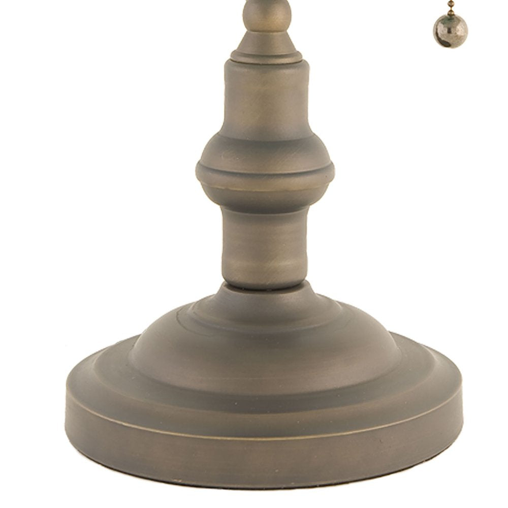 Bureaulamp Ø 27x40 cm Groen Bruin Metaal Tafellamp