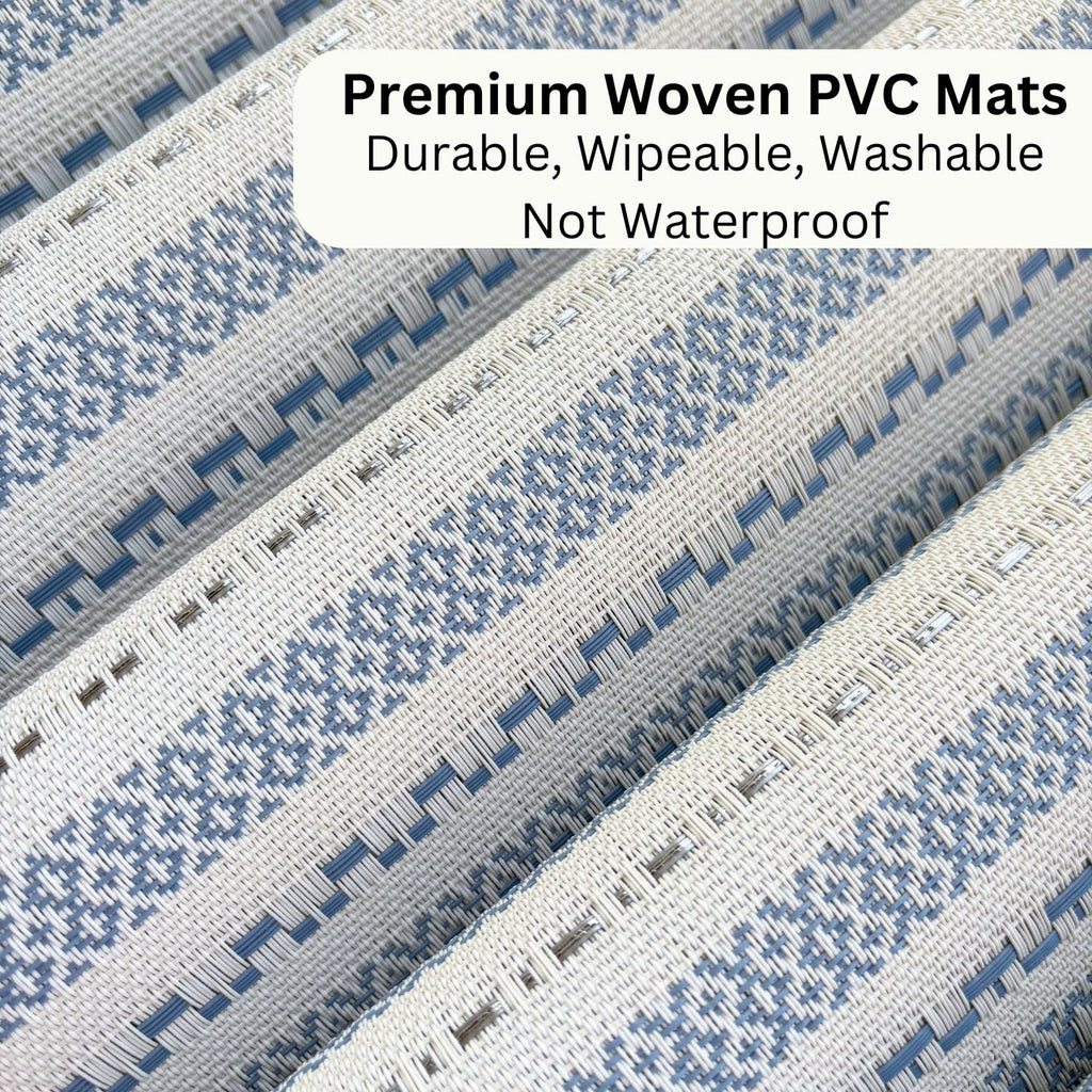 Eettafelplacemats – Geweven PVC-vinyl – Set van 4 – Antislip
