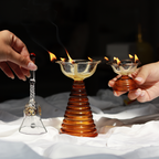 Glazen theelichthouder - Modern Diya-ontwerp