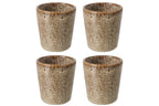 J-Line kopje - porselein - taupe - 4 stuks