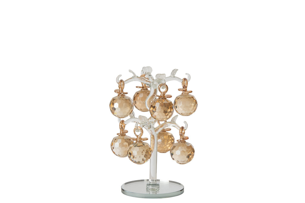 J-Line decoratieboom - kristal - goud