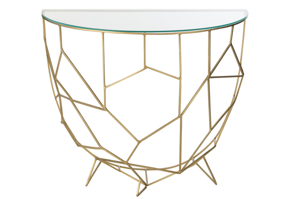 J-Line Console Moza Metaal/Glas Goud