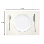 Katoenen placemats – ajourgestikt ontwerp – 48x32 cm | 4-pack