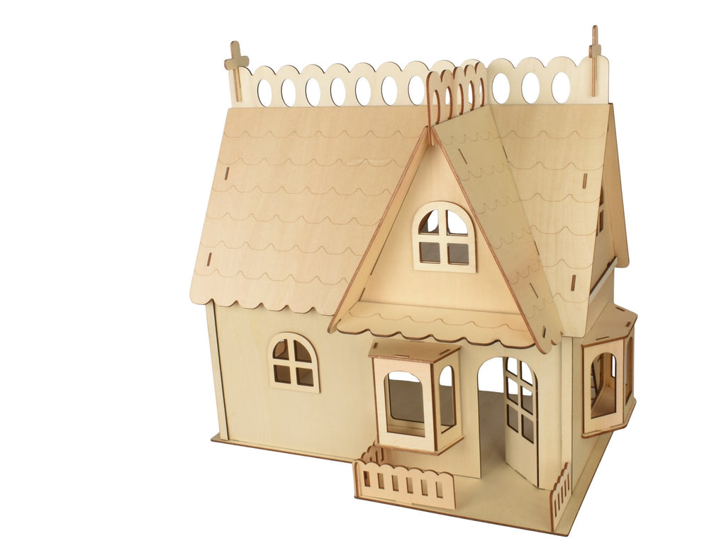 Bouwpakket Poppenhuis 'Huis met Dakkapel' 1:12